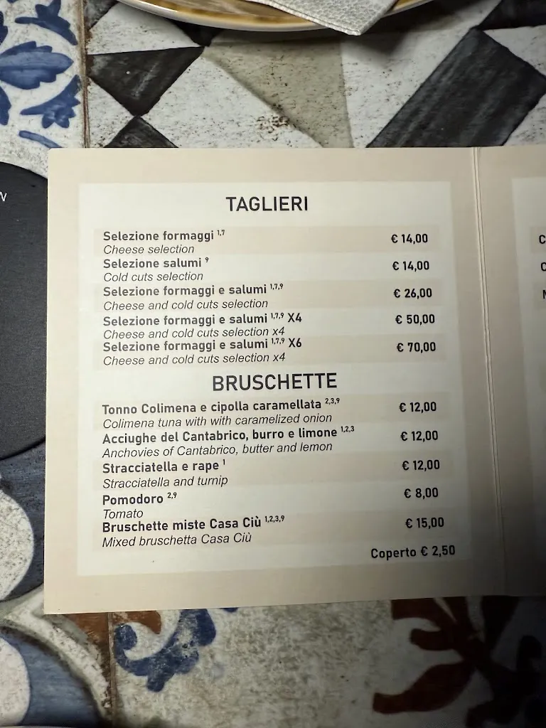 Menu_Vineria Casa Ciù_Maruggio_image_2