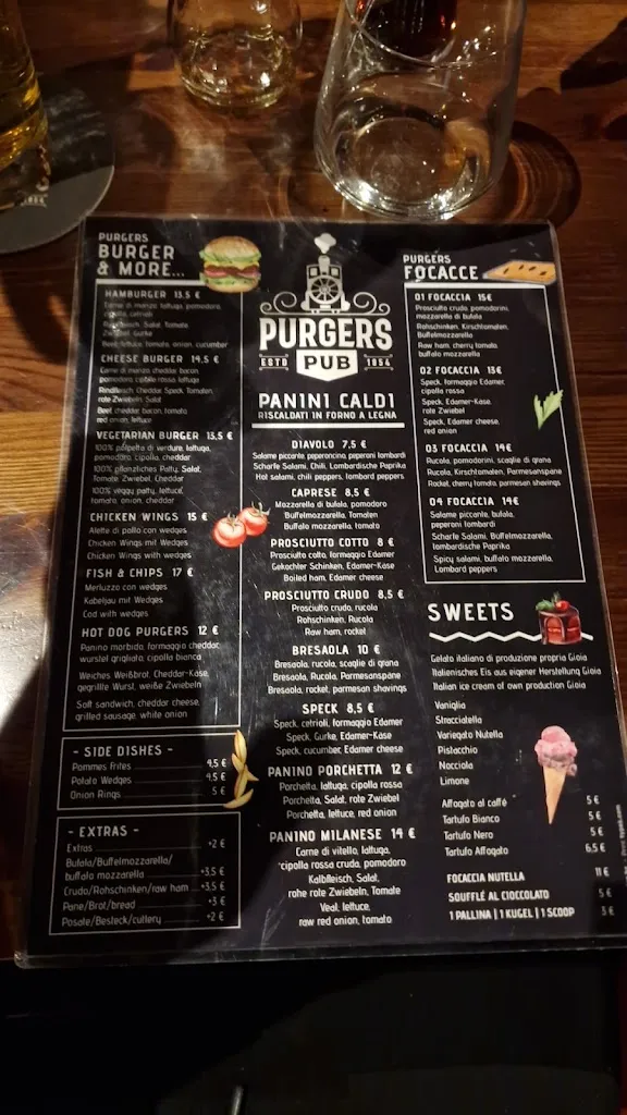 Menu_Purgers Pub Pizzeria/Hamburger_Ortisei_image_1