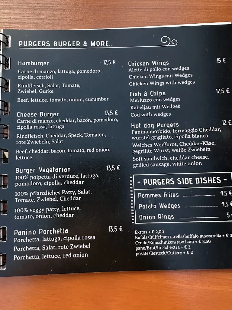 Menu_Purgers Pub Pizzeria/Hamburger_Ortisei_image_2