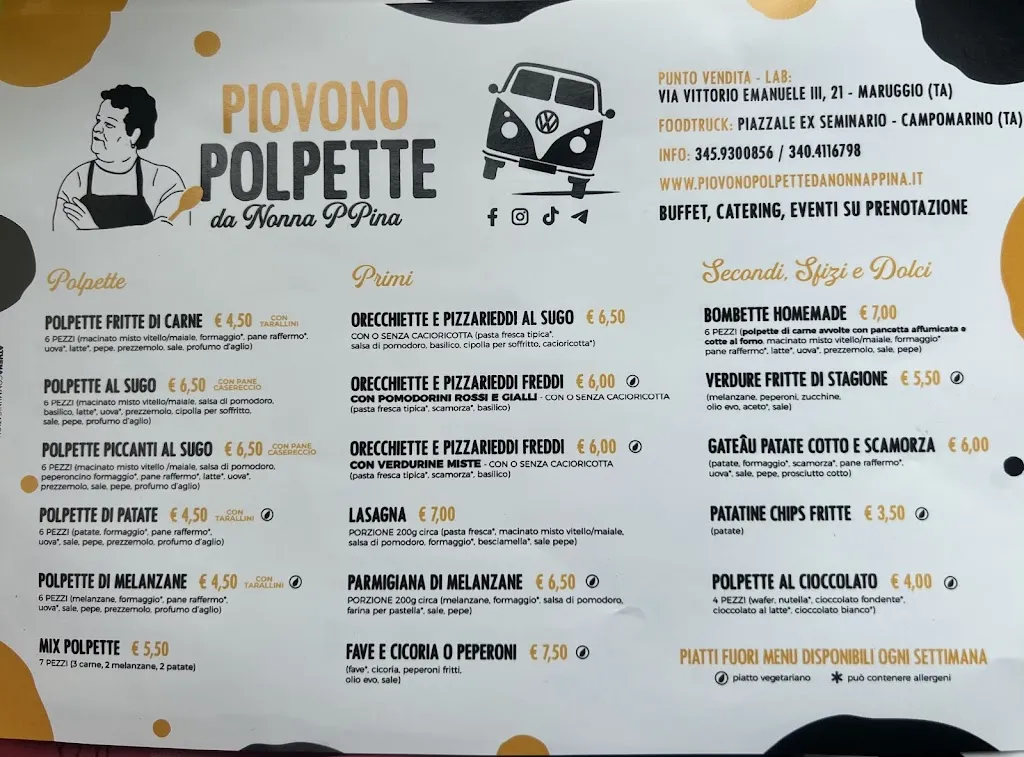 Menu_Piovono Polpette da Nonna PPina_Maruggio_image_1