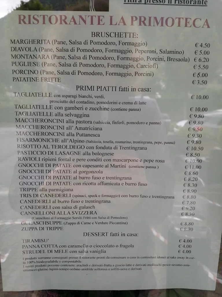 Menu_Ristorante La Primoteca_Predazzo_image_2