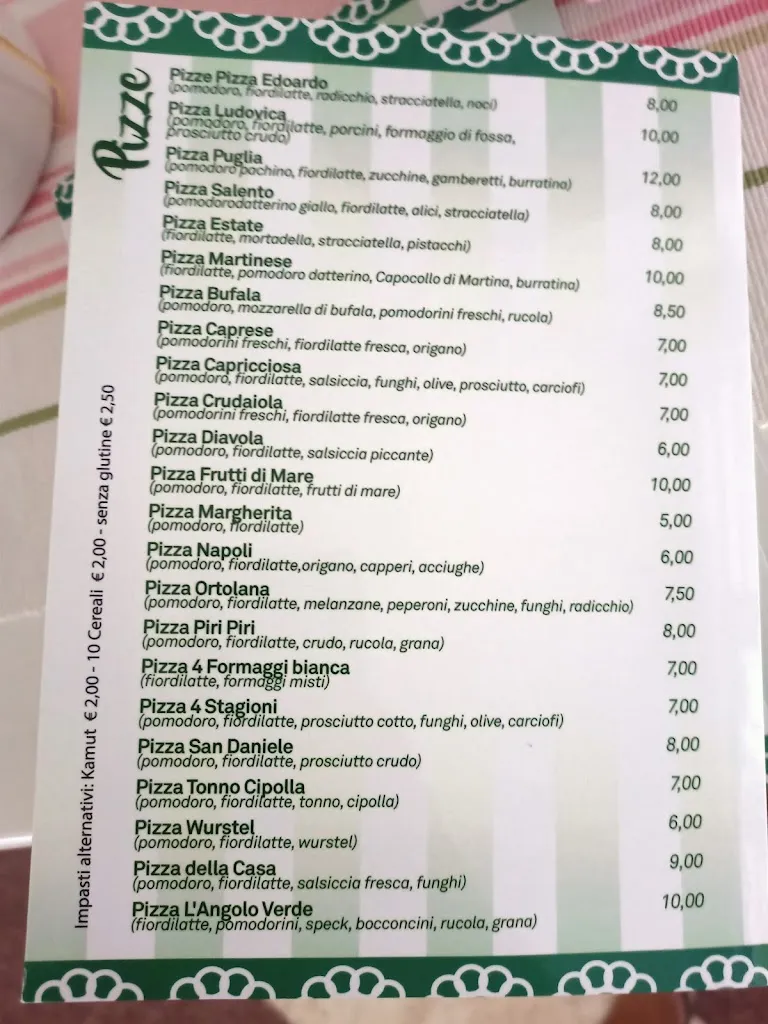 Menu_L'Angolo Verde Restaurant_Maruggio_image_3