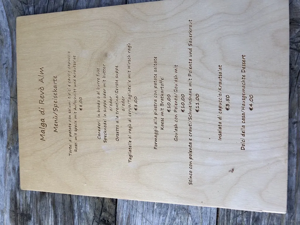 Menu_Malga di Revó_Revò_immagine_2