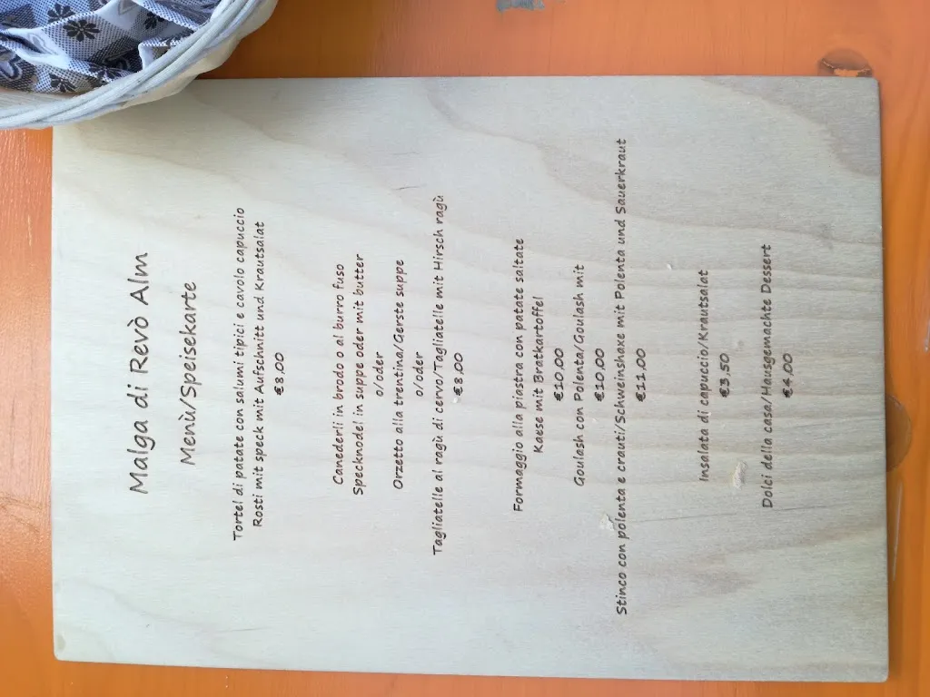 Menu_Malga di Revó_Revò_immagine_3