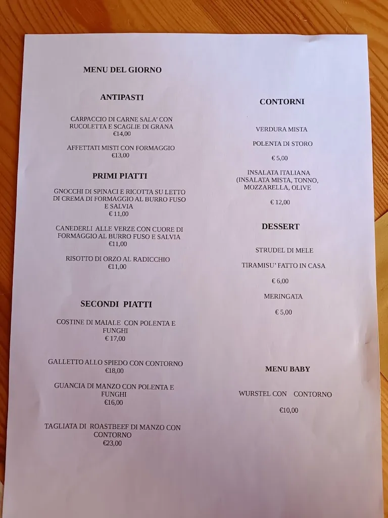 Menu_Ristorante - Pizzeria Bar La Baita_Ronzo-Chienis_image_1