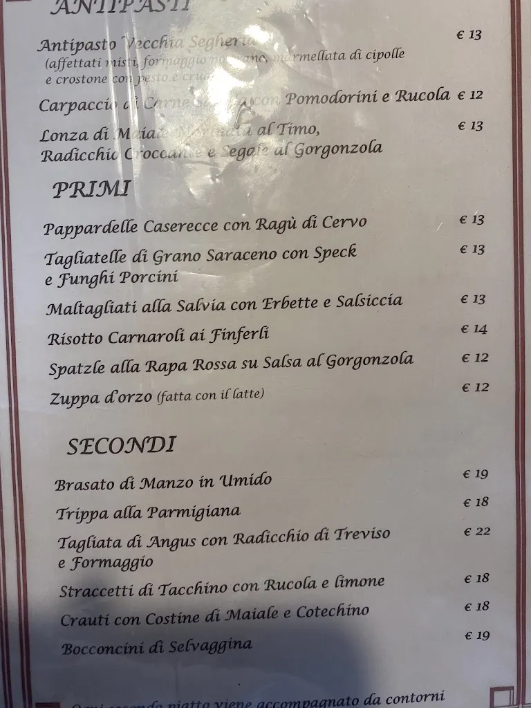 Menu_Ristorante Bar Pizzeria La Vecchia Segheria_Rumo_image_2