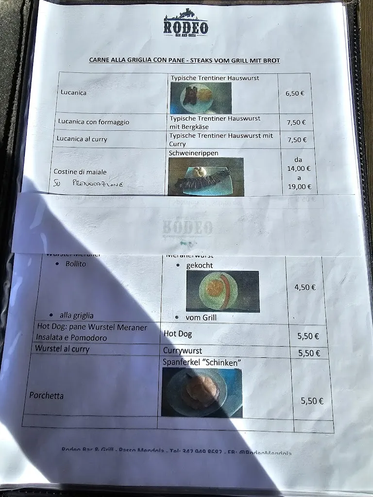 Menu_Bar Ristorante Rodeo cucina no stop_Ruffrè_image_1