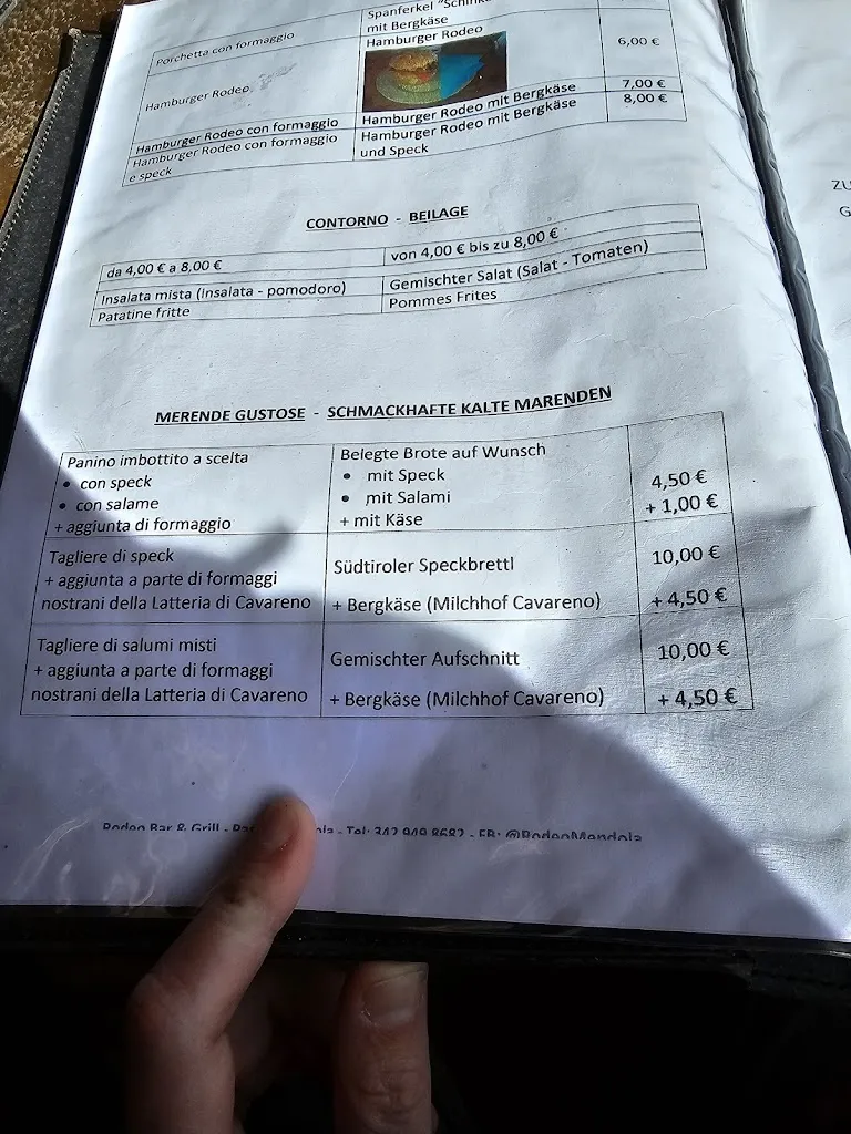 Menu_Bar Ristorante Rodeo cucina no stop_Ruffrè_image_3