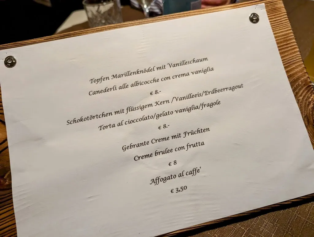 Menu_Bar Café Restaurant Theis_San Leonardo in Passiria_image_1