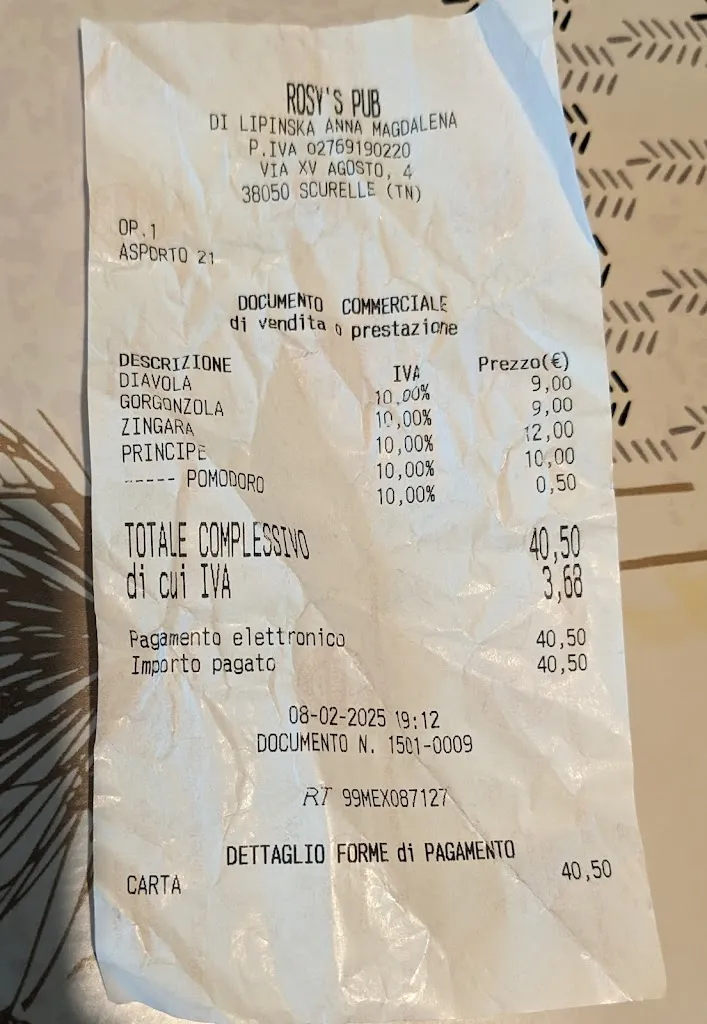 Michela Sonn_Rosy' s Pub Pizzeria Nuova Gestione_Scurelle_recensione