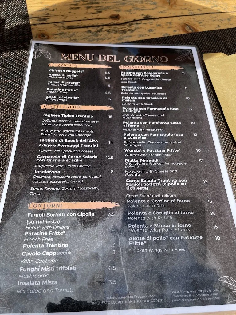 Menu_Ristobar Chiosco alle Piramidi_Segonzano_image_1