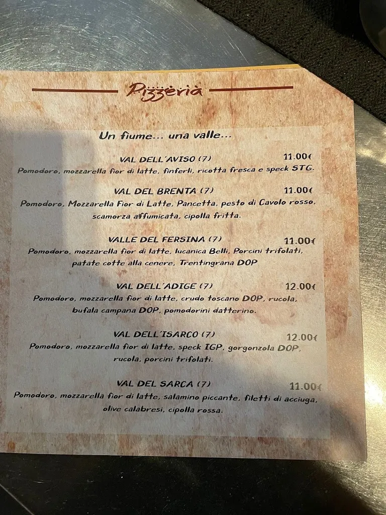 Menü_Durer Risto~Pizzeria_Segonzano_Bild_2