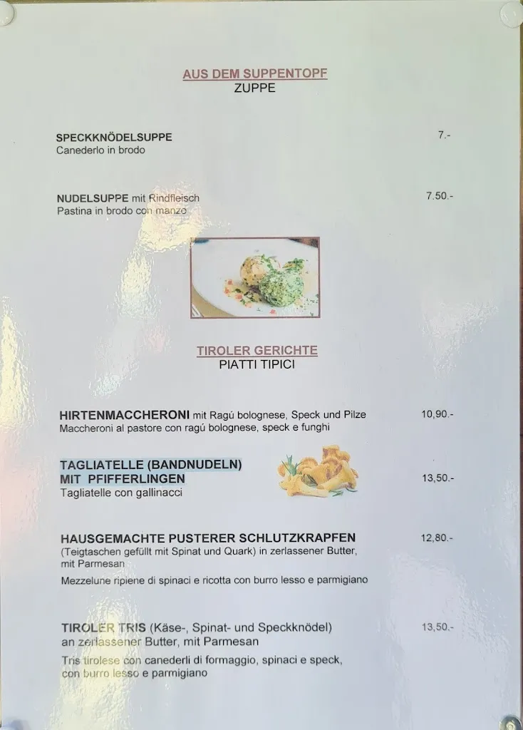 Menu_Gasthof Köstenthaler_Scena - Schenna_immagine_1