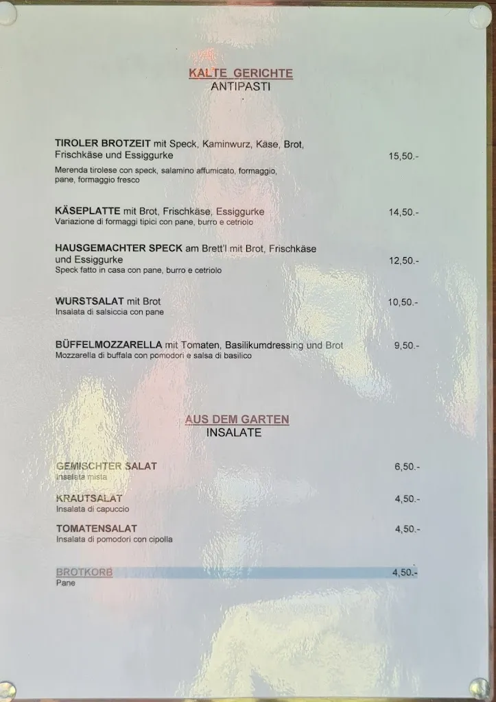 Menu_Gasthof Köstenthaler_Scena - Schenna_immagine_2