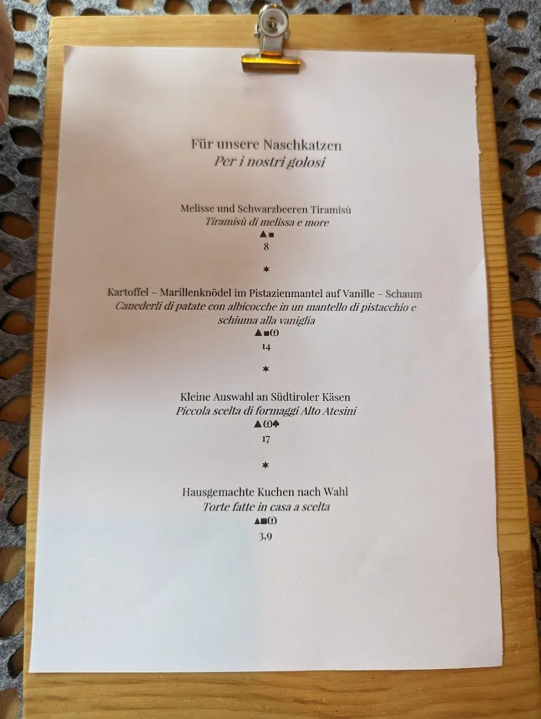 Menü_Alpenrestaurant Elisabeth_Sarentino_Bild_1