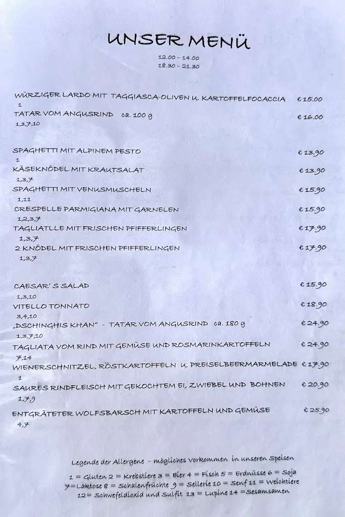 Menu_Restaurant Pizzeria Oberhauser_Terlano_image_1