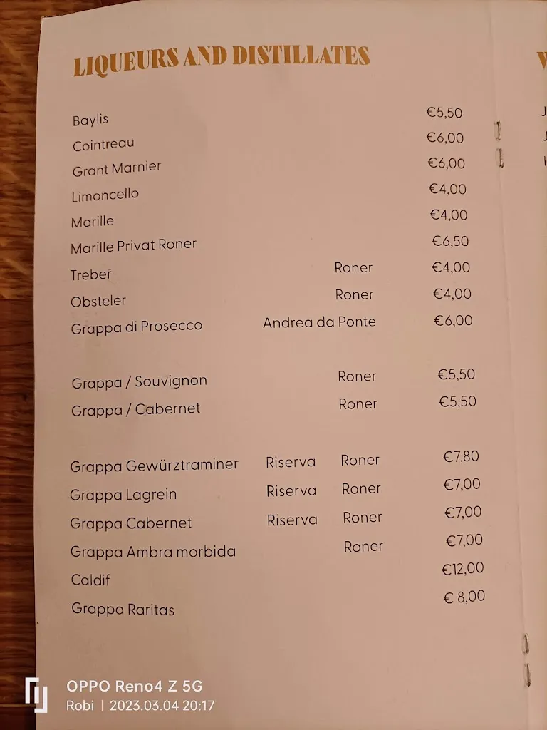 Menu_Restaurant Pizzeria Romedius_Terlano_immagine_1