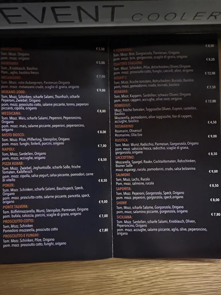 Menu_Restaurant Pizzeria Romedius_Terlano_immagine_3