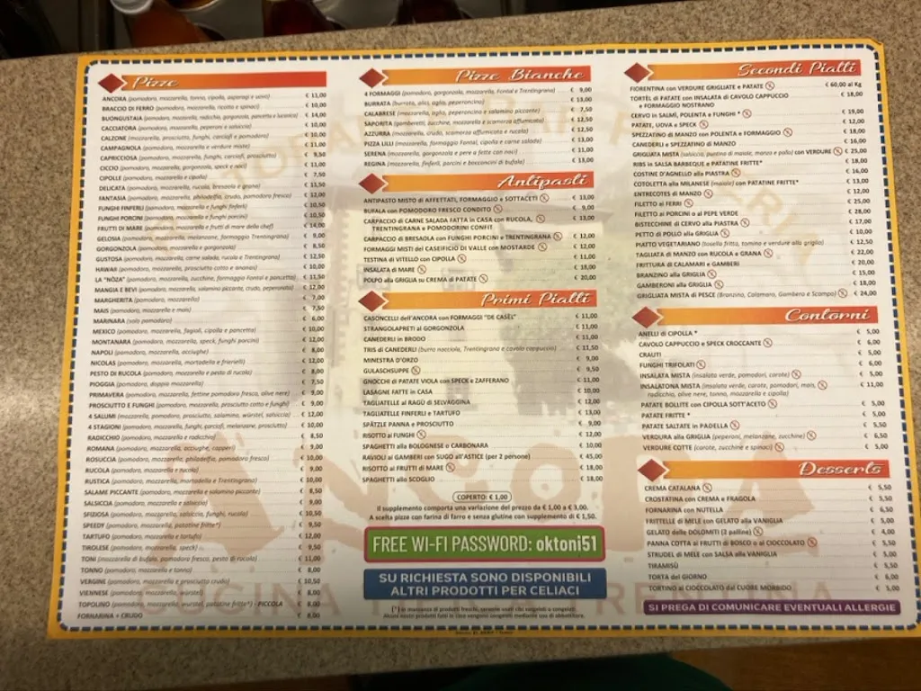 Menu_Ristorante Pizzeria Ancora_Tesero_image_1