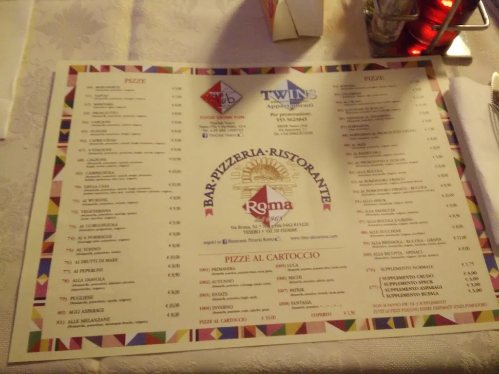 Menü_Ristorante Pizzeria Roma_Tesero_Bild_2