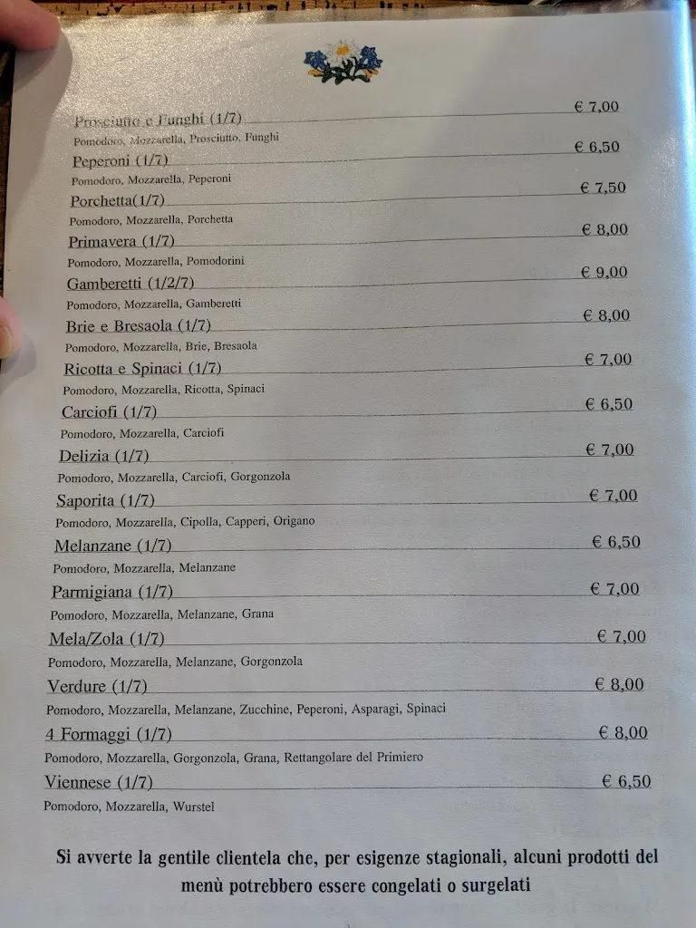 Menu_Pizzeria Ristorante Capriccio_Tonadico_image_1