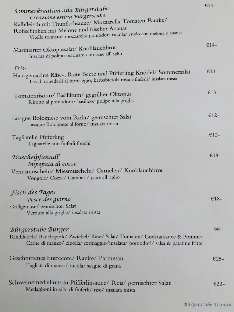 Menu_Restaurant Pizzeria Bürgerstube Tramin_Termeno_image_1