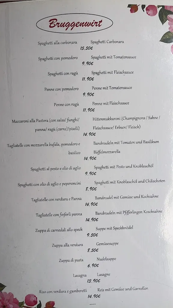 Menu_Pizzeria Restaurant Bruggenwirt_Vandoies - Vintl_image_1