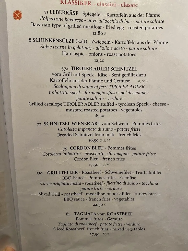 Menu_Gasthof Restaurant Zum Tiroler Adler_Tirolo_image_2