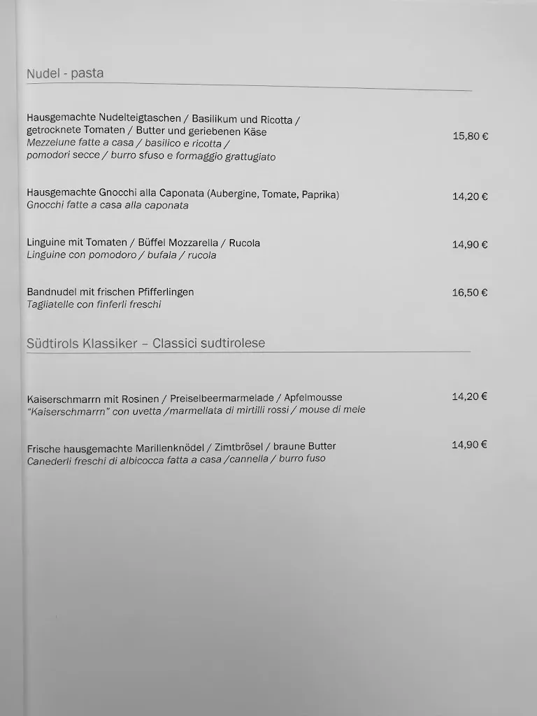 Menu_Cafè Restaurant Unterweger_Tirolo_image_3