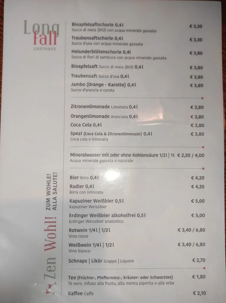 Menü_Gasthaus Longfall_Tirolo_Bild_2