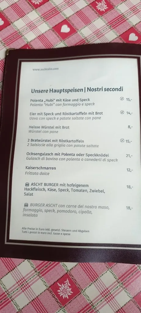 Menu_Malga Ascht-Alm_Valle di Casies - Gsies_image_1