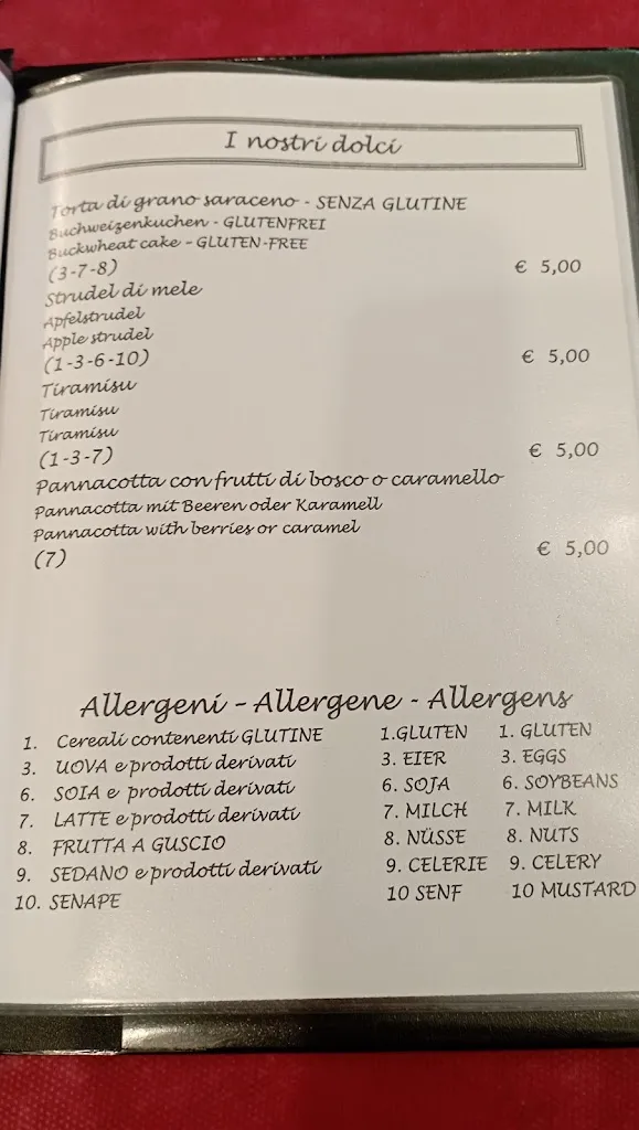 Menu_Malga Doss del Bue - cucina tipica casalinga_Vattaro_image_1