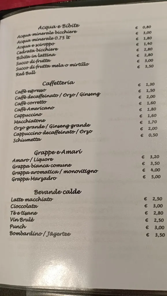 Menu_Malga Doss del Bue - cucina tipica casalinga_Vattaro_image_2