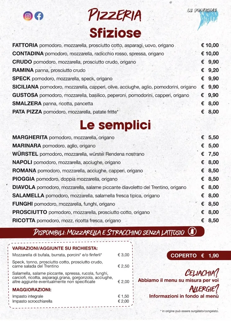 Menu_Ristorante Pizzeria Le Fontane Srl_Villa Rendena_immagine_2