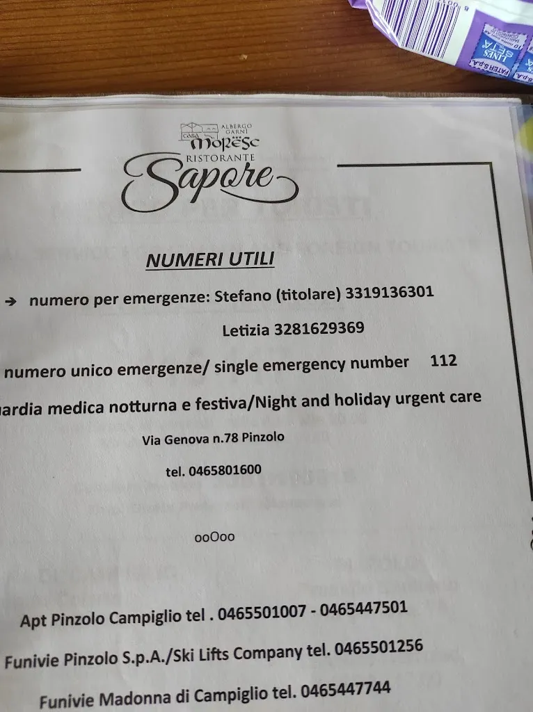 Menu_Garnì Ristorante Pizzeria Casa Moresc_Villa Rendena_immagine_4