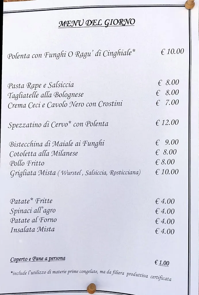 Menu_Rifugio Le Rocce - Val di Luce_Abetone_image_1