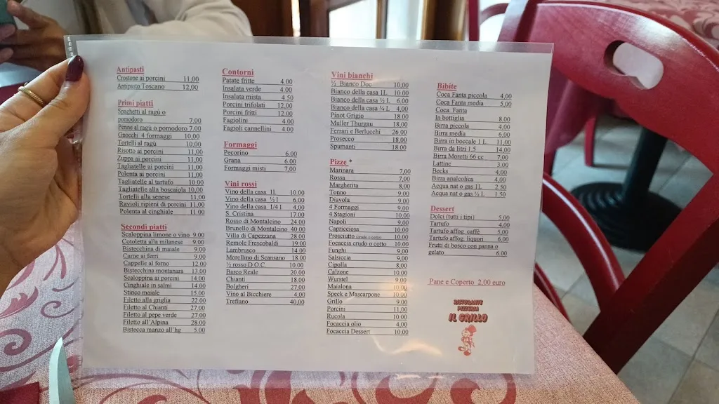 Menu_Ristorante Pizzeria del Grillo_Abetone_image_1