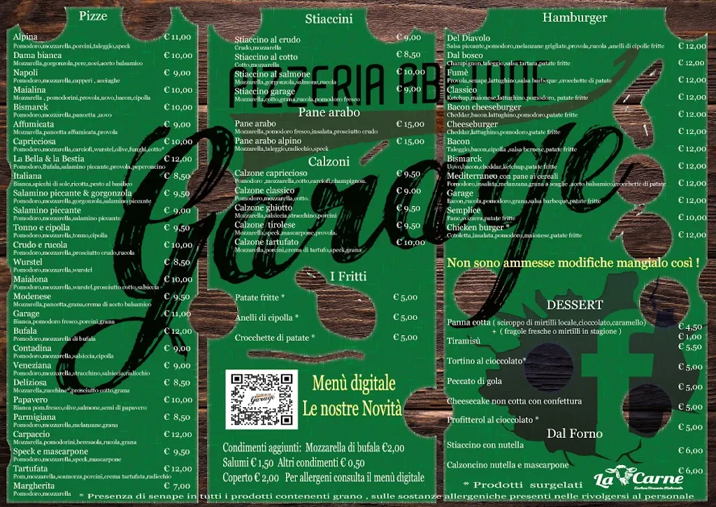 Menu_Pizzeria Garage_Abetone_image_1
