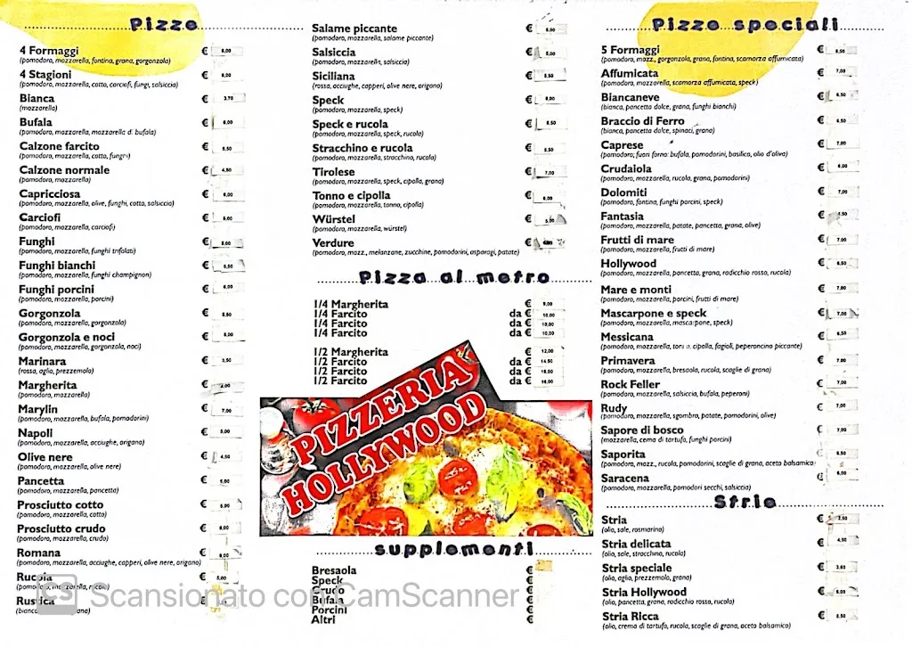 Menu_Pizzeria Hollywood di Carboni Gian Marco snc_Vignola_image_1