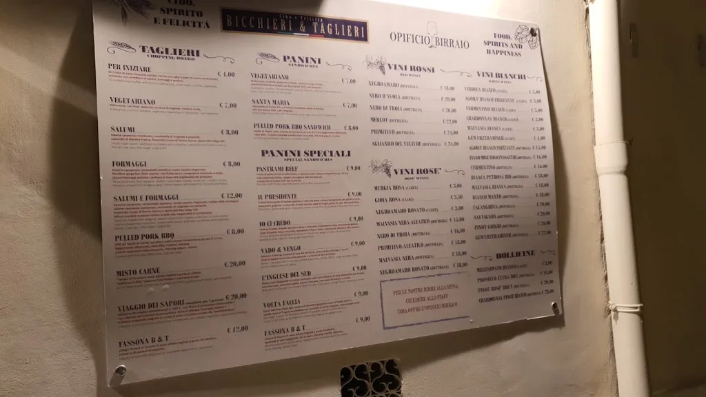 Menu_BICCHIERI & TAGLIERI- CUCINA URBANA-OPIFICIO BIRRAIO_Manfredonia_image_1