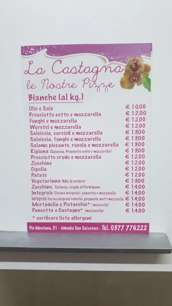 Menu_La Castagna di Pinzi Stefania e Raffaella_Abbadia San Salvatore_image_1