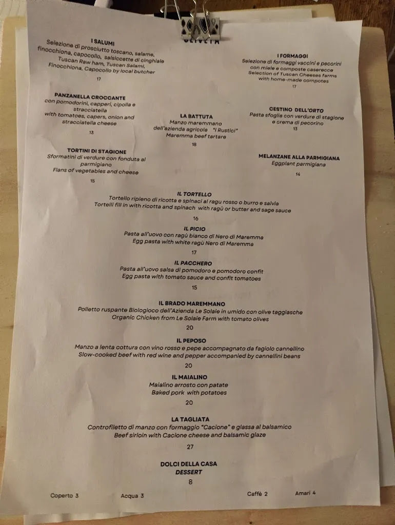 Menu_Oliveta Orbetello Agriturismo_Albinia_image_1