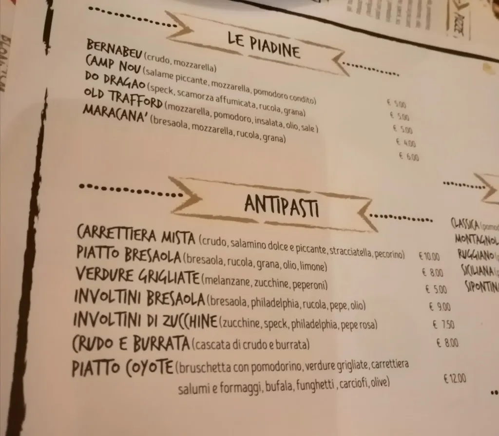 Menu_Coyote Ugly Manfredonia_Manfredonia_image_1