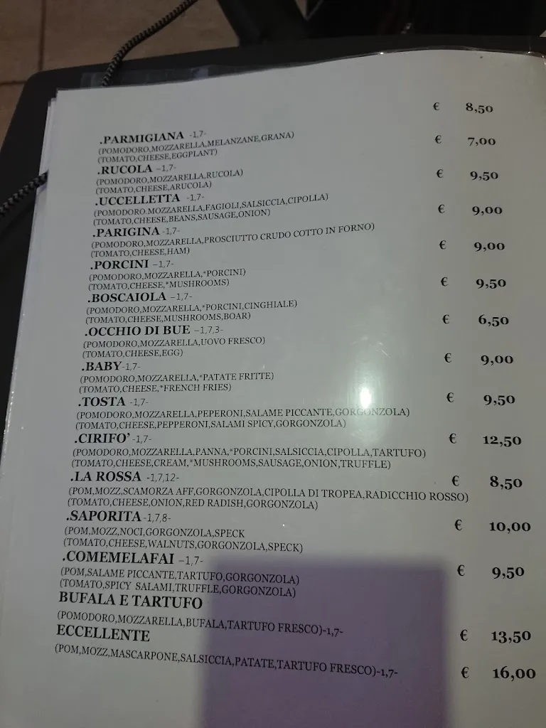 Menu_Pizzeria Trattoria Rogers_Albinia_image_1