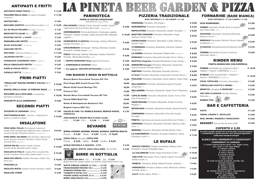 Menu_La Pineta Beer Garden & Pizza_Anghiari_image_1