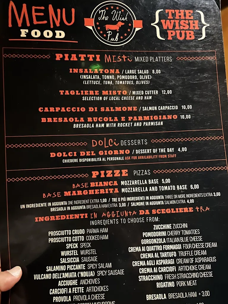 Menu_The Wish Pub_Arcidosso_image_1
