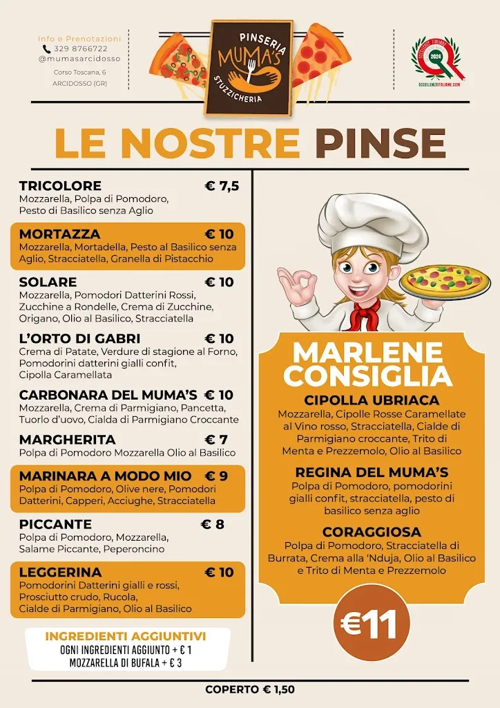 Menu_Pinseria-Stuzzicheria da Muma's_Arcidosso_image_1