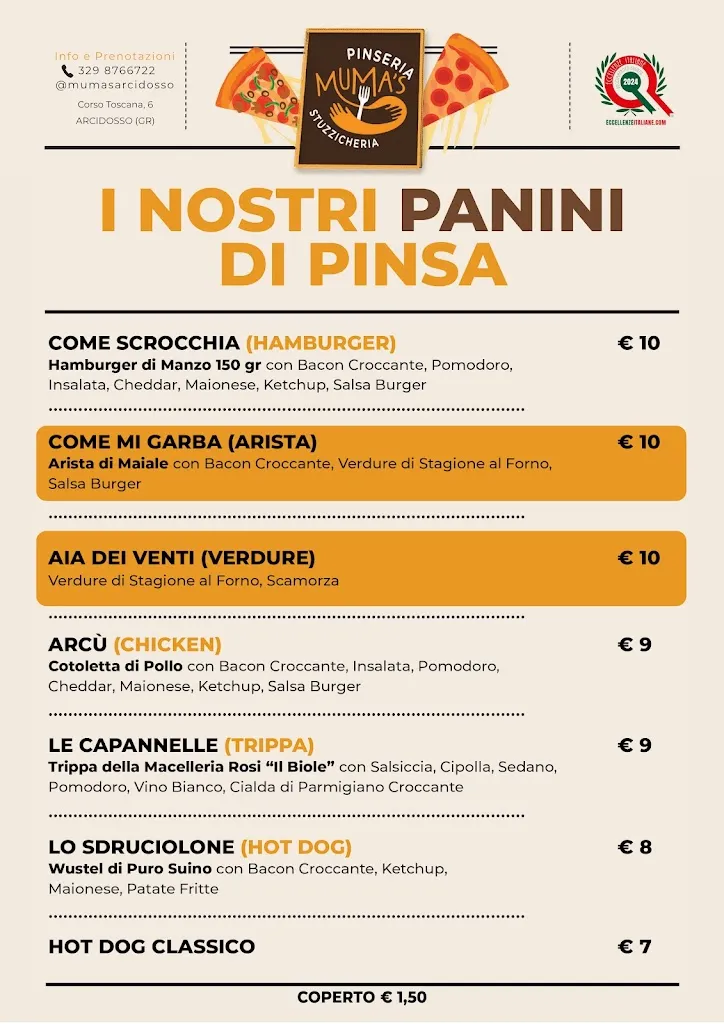 Menu_Pinseria-Stuzzicheria da Muma's_Arcidosso_image_2