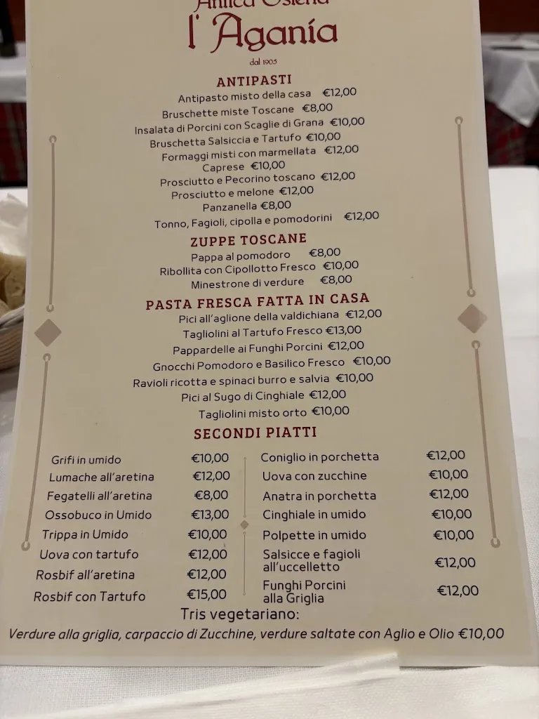 Menu_Antica Osteria l'Agania_Arezzo_image_1