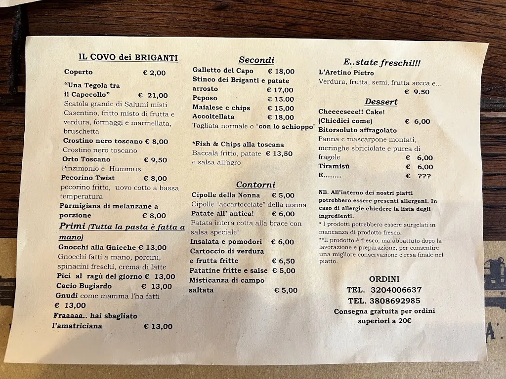 Menu_Il Covo dei Briganti_Arezzo_image_3